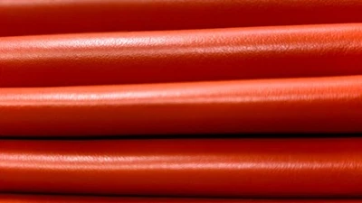 Piel de cordero naranja pieles de napa 100 % cuero real pieles de oveja 6 pies cuadrados Foto 1 de 4