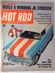 Hot Rod Magazine April 1968 Vol 21 No 4 Dart GTS 340 NHRA & AHRA Dragsters VG! - Picture 1 of 4