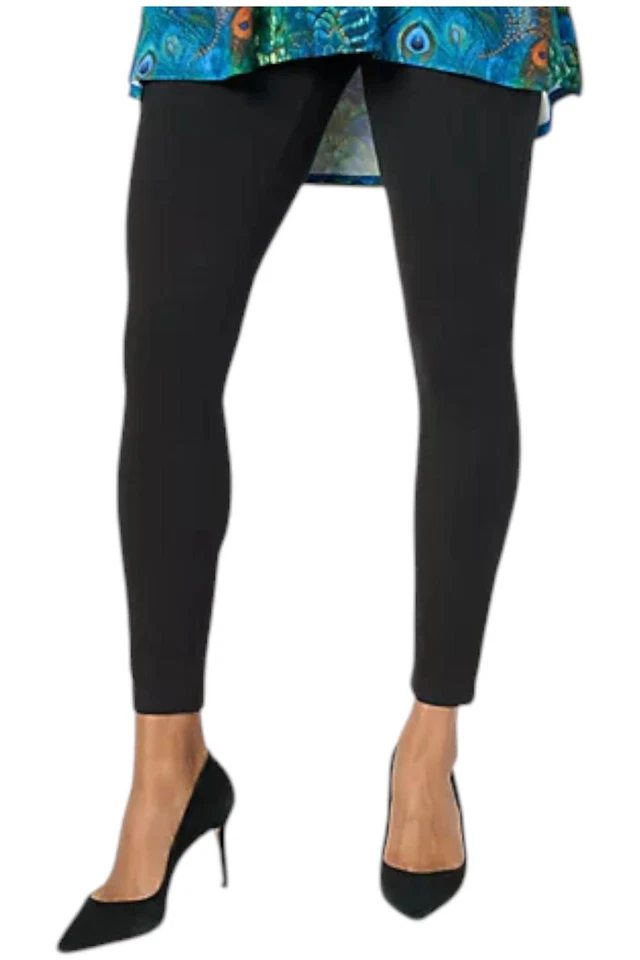 Leggings de punto negros para mujer con control Foto 1 de 1