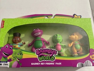 Fisher-Price Barney The Dinosaur Barneys World Hey Friends Figurine NEW Mattel - Image 1 of 4