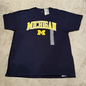 Nueva con etiquetas Camiseta University of Michigan Pro Edge Adulto L Azul Marino Amarillo - Imagen 1 de 6