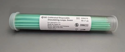 Bucles inoculantes desechables calibrados de 1ul, verde (50) 220215 Foto 1 de 4