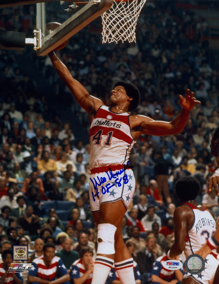 Wes Unseld SIGNED 11x14 Photo + HOF 88 Washington Bullets PSA/DNA AUTOGRAPHED - Image 1 of 1