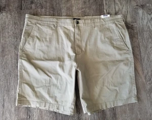 NEW Men's GEORGE Sz 46 Khaki Flat Front SHORTS - NWT - Picture 1 of 7