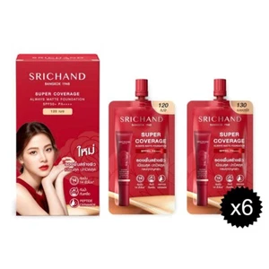 6x Srichand Super Coverage Always Matte Foundation Makeup SPF 50+ PA++++ 6ml New - Picture 1 of 12