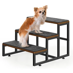 3 Steps Dog Stairs for Small Dogs to High Bed and Couch Sofa,Non-Slip Dog Stairs - Picture 1 of 7
