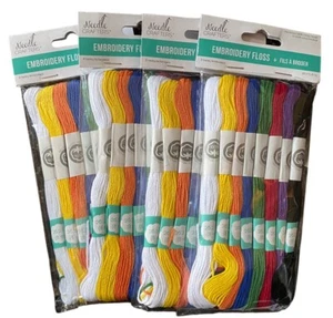 Embroidery Floss of Basics Assortment Colors 8m New Lot Of 4 New Packages Cotton - Picture 1 of 4