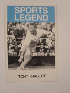 RARE LIMITED EDITION CARD - TONY TRABERT tennis   -  BUONICONTI FUND 1992