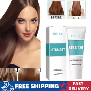 Protein Hair Straightening Cream Silk Gloss Smooth Rough Hair Repair Straight - Picture 1 of 12