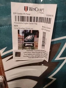 NFL Philadelphia Eagles Garden Flag Double Sided NFL Eagles Premium Yard Flag - Picture 1 of 4