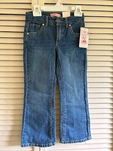 Girls Levis 6 Regular NWT Blue Spirit With Silver Glitter Bootcut - Picture 1 of 10