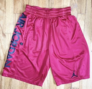 Vintage Nike Air Jordan Herren rot glänzend Basketball Shorts Medium Logo Dri Fit - Bild 1 von 12