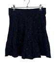 Wilfred A Line Flare Mini Skirt Black White Women’s Size Medium Pull On Stretchy