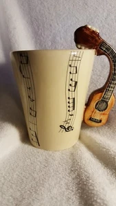 Blue Witch Tasse Gitarre Instrument 3D Musikgriff Beige Schwarz Kaffee Tee Tasse* - Bild 1 von 4