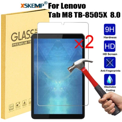 2Pcs For Lenovo Tab E7 E8 E10 M10 P10 M7 M8 Tempered Glass Screen Protector - Image 1 of 4