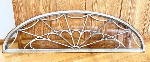 1880 Arched Dome Transom Window Spider Web Design 36 Light  75.25 x 22.75 x 1.5 Cover