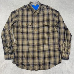 Eddie Bauer Hemd Herren XL braun kariert langarm Baumwolle Knopf Freizeit Outdoor - Bild 1 von 7