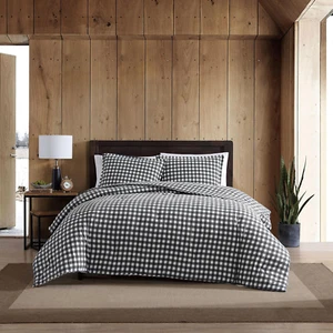 Eddie Bauer - Twin Duvet Cover Set, Reversible Flannel Bedding with Matching Sha - Picture 1 of 8
