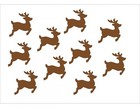 10x Bügelbild Bügelbilder Aufnäher Patch Miniblings 28mm FLOCK Hirsch Reh Rehe