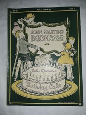 John Martin's Book The Child's Magazine October 1931 George Carlson birthday