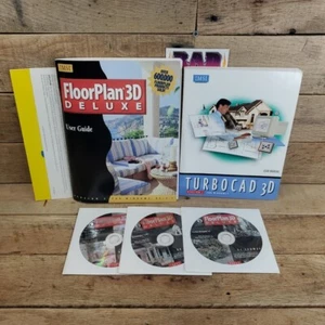 Physical 2 CD-ROM software Floorplan 3D Deluxe 1997 Version 3 for Windows - Picture 1 of 6