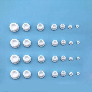 White Snap-on Hole Plug Silicone Rubber Blanking End Caps Seal Stopper 2.5~30mm - Picture 1 of 7