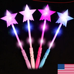 LED Flashing Hollow Star Wand Holiday Concert Party Lights Up Glow Sticks Home - Picture 1 of 13