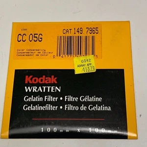 Kodak Wratten CC 5G Gelatin 100mm x 100mm (4") Filter NEW - Picture 1 of 2