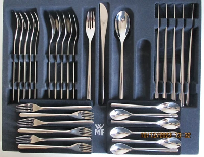 WMF TAIKA 30-TEILIG CROMARGAN EDELSTAHL MENÜMESSER MIT GLATTEM SCHLIFF - Bild 1 von 4