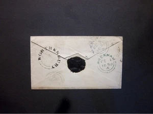 GB Wales Stationery QV 1d pink Envelope 924 numeral WREXHAM & WORTHENBURY udc - Picture 1 of 2