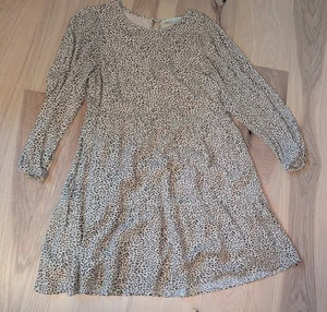 Abercrombie Fitch kurzes Tunika-Kleid Leopardenmuster gefüttert Small S Animalprint - Bild 1 von 4