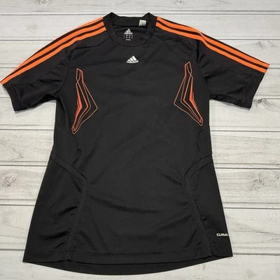 Camisa Adidas Predator masculina S preta vermelha ClimaLite manga curta futebol futebol - Imagem 1 de 4
