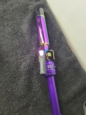 Varita rizadora dorada sin aletas Hot Tools Signature Series magenta de 1 1/4 pulgadas rara Foto 1 de 4