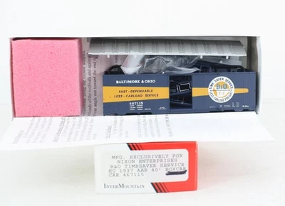 HO Intermountain Baltimore & Ohio AAR 40’ Box Car Timesaver Scheme B&O 467115 - Image 1 of 3