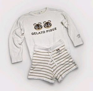 Gelato x Animal Crossing 2 Piece Pajamas Shirt & Shorts Atsumare Dobutsuno Mori - Picture 1 of 16