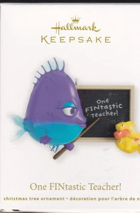 2012 Hallmark Keepsake One FINtastic Teacher! Dated Ornament NIB NEW IN BOX - Picture 1 of 1