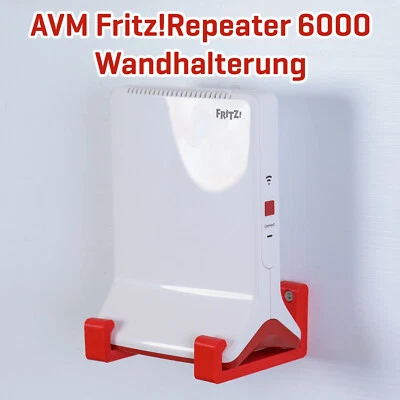 JT-MEDIA Fritz Repeater Wandhalterung AVM FRITZ!Repeater 6000 - 2 Wandhaken - ROT - TOP