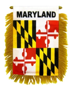 1 Dozen Maryland Mini Banner Flag 4x6in US State Maryland Flag MD - Picture 1 of 2