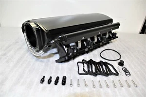 102MM T6061 ALUMINUM LOW PROFILE LS3 L92 L99 LSA INTAKE MANIFOLD 6.2L BLACK - Picture 1 of 10