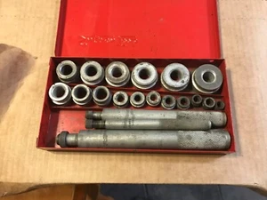 23 Pc. Vintage Snap On Tools Complete Standard Bushing Driver Set A-157 w/ Case - Foto 1 di 5