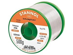 570001 Lötdraht Sn965Ag30Cu05 05mm 500g bleifrei 27% STANNOL - Picture 1 of 1