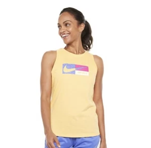 Nike Damen Extra Small XS Dri FIT Icon Clash Grafik Trainingstank Neu mit Etikett gelb - Bild 1 von 1