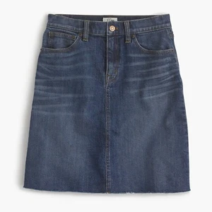 NWT J Crew SIZE 32 Denim Jean Mini Skirt with Raw Hem G1271 - Picture 1 of 6