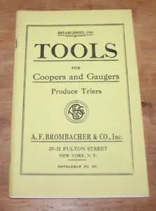 A.F. Brombacher & Co. - Catalogo 1922 n. 20 - Strumenti per Coopers & Gaugers - Foto 1 di 1