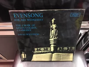 David Wilcocks Choir of King's College Evensong For Ash Wednesday LP Argo UK EX - Bild 1 von 2