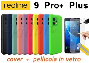 COVER CUSTODIA PROTEZIONE SILICONE GEL PER REALME 9 PRO PLUS REALME9 PRO+ VETRO - Imagen 1 de 5