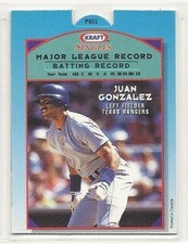 1994 Kraft Singles Superstars - #4 - Juan Gonzalez - Texas Rangers