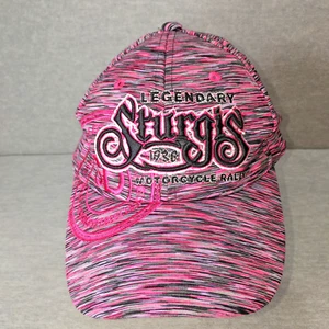 Sturgis Motorcycle Rally Hat Cap Strap Back Pink Womens One Size Bike - Picture 1 of 8