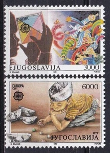 Yugoslavia 1989 Yvert #2222/23 Europa CEPT montado sin montar o nunca montado en muy buen estado - Imagen 1 de 1