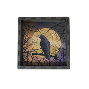 Raven Dice Tray, Crow Trees Wooden Dice Tray, D&D Rolling Tray for tabletop Game - Picture 1 of 3